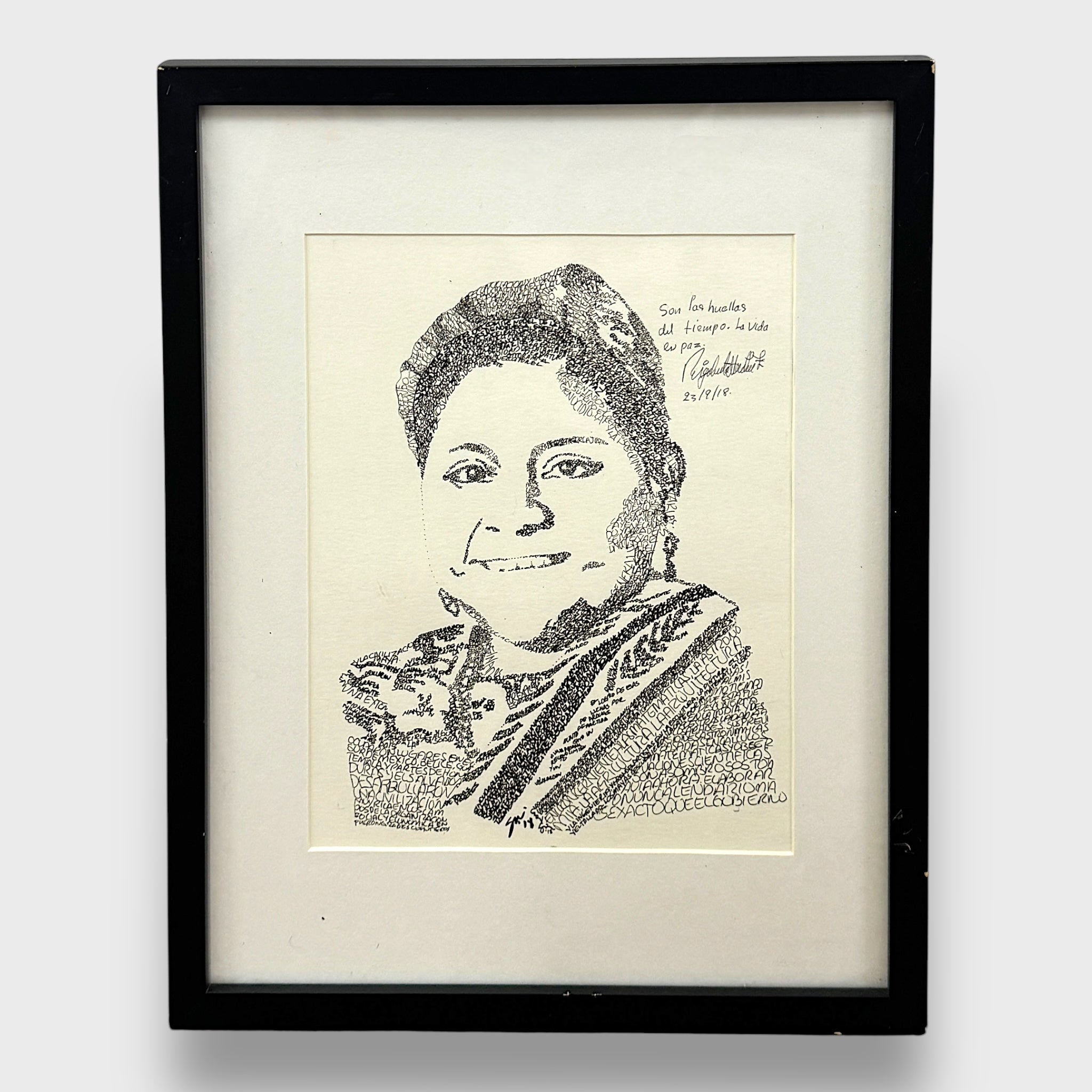 Rigoberta Mench Text Based Portrait Drawing Latino Arts Project rigoberta-mench-text-based-portrait-drawing-latino-arts-project
